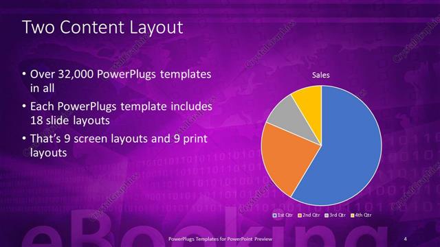 Two Content presentation slide layout