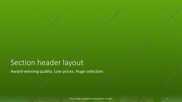 Section Header presentation slide layout