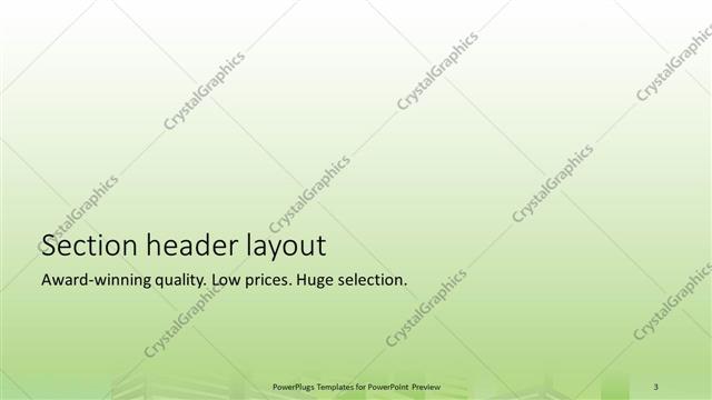 Section Header presentation slide layout