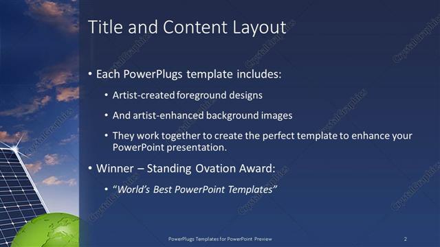 Title and Content presentation slide layout