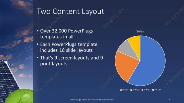 Two Content presentation slide layout