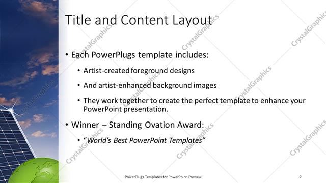 Title and Content presentation slide layout