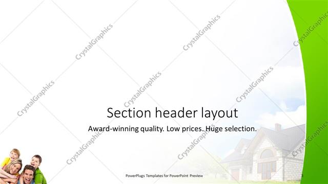 Section Header presentation slide layout