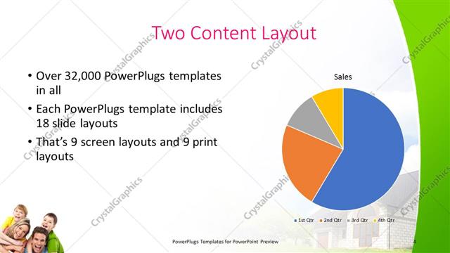 Two Content presentation slide layout