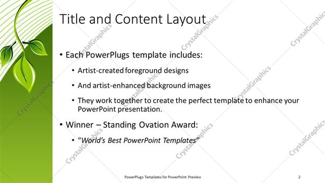 Title and Content presentation slide layout
