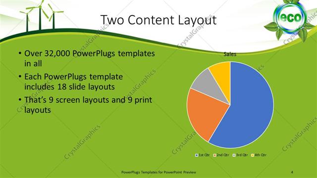 Two Content presentation slide layout