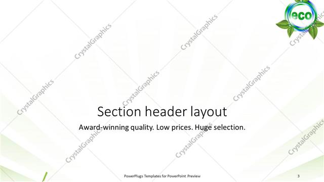 Section Header presentation slide layout