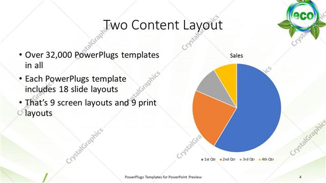 Two Content presentation slide layout