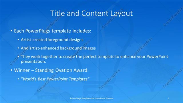 Title and Content presentation slide layout
