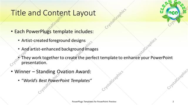 Title and Content presentation slide layout