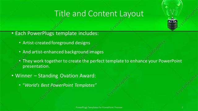 Title and Content presentation slide layout