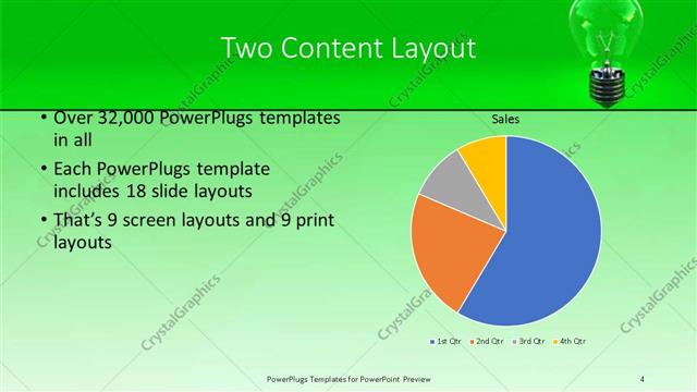 Two Content presentation slide layout