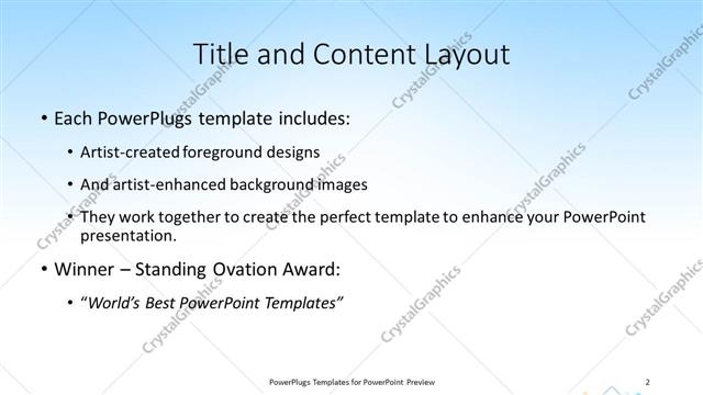 Title and Content presentation slide layout