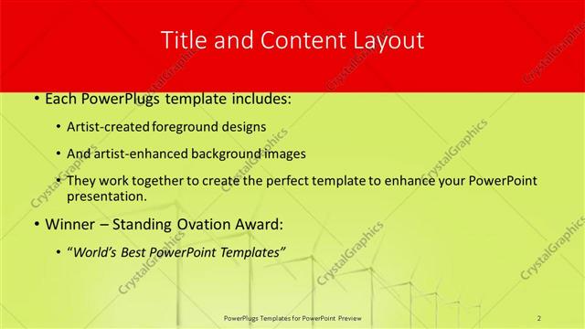 Title and Content presentation slide layout