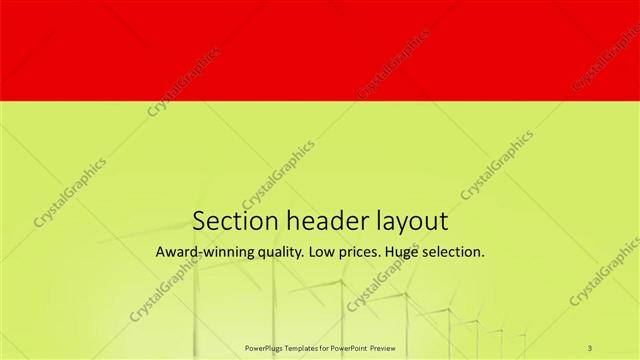 Section Header presentation slide layout