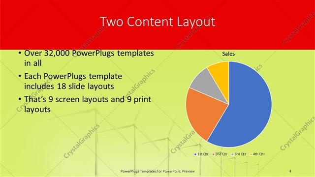 Two Content presentation slide layout