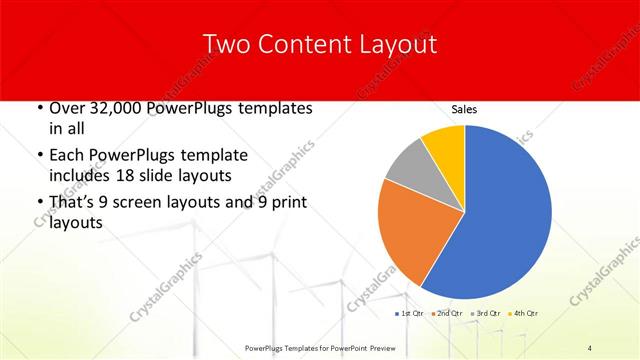 Two Content presentation slide layout