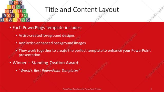 Title and Content presentation slide layout