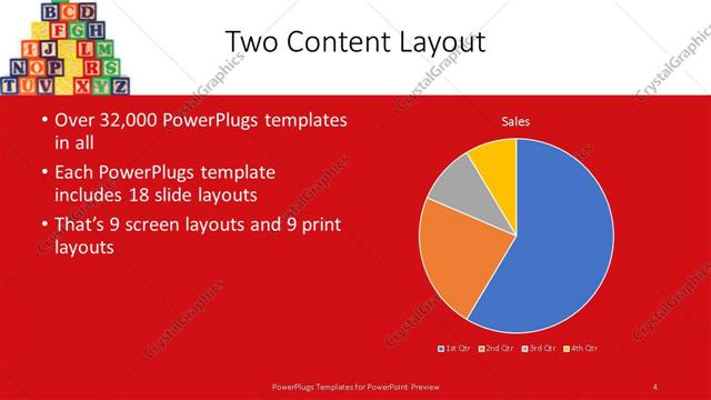 Two Content presentation slide layout