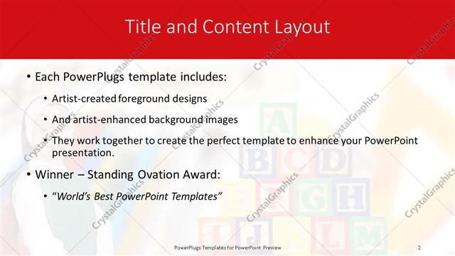 Title and Content presentation slide layout