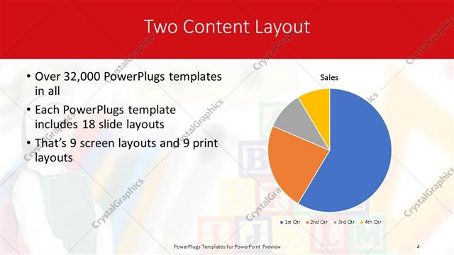 Two Content presentation slide layout