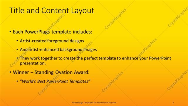 Title and Content presentation slide layout