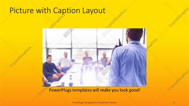 Picture with Caption presentation slide layout