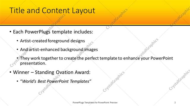 Title and Content presentation slide layout