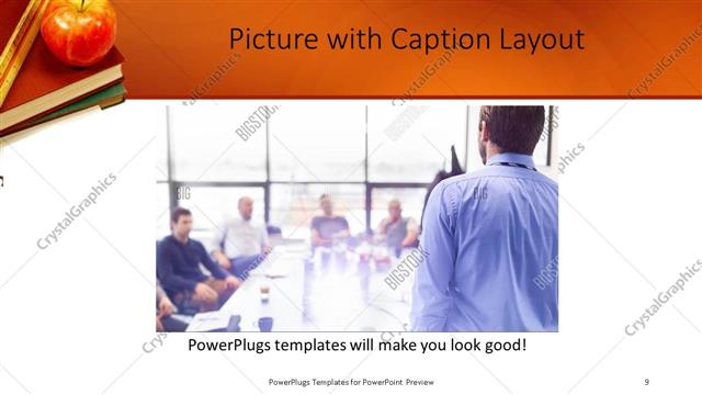 Picture with Caption presentation slide layout