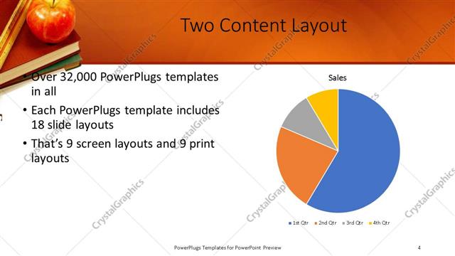Two Content presentation slide layout