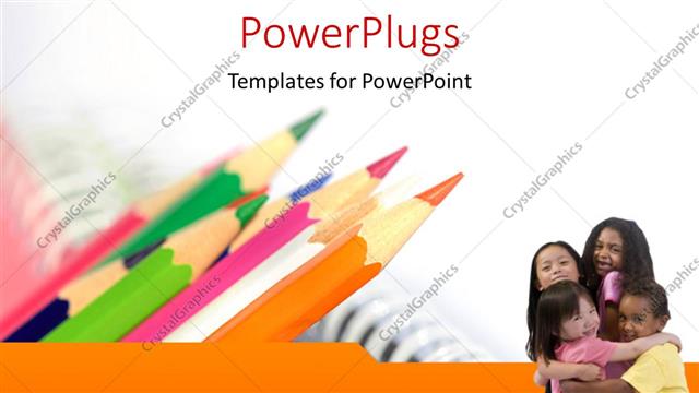  Presentation with colored pencils - Education importance using colored pencils and kids having spiral note books