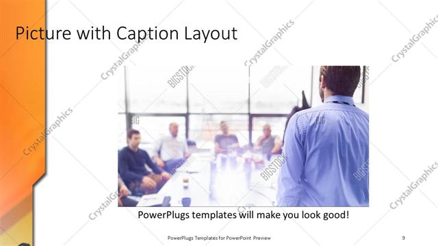 Picture with Caption presentation slide layout