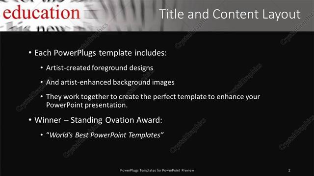 Title and Content presentation slide layout