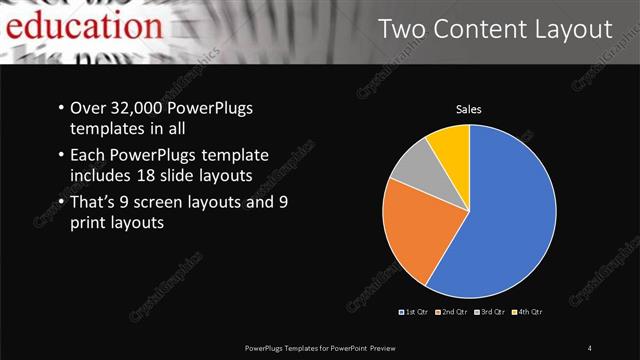 Two Content presentation slide layout