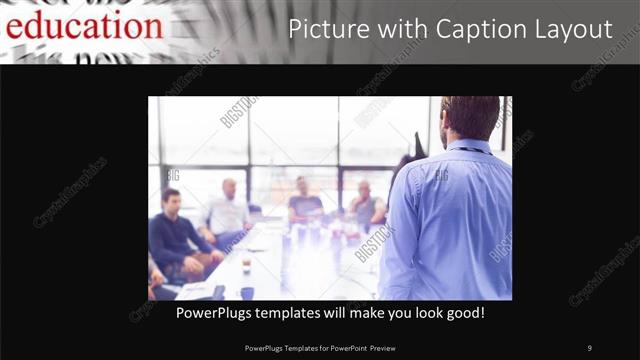 Picture with Caption presentation slide layout