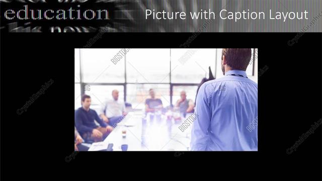 Picture with Caption presentation slide layout