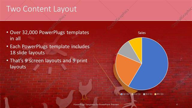 Two Content presentation slide layout