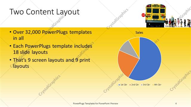 Two Content presentation slide layout
