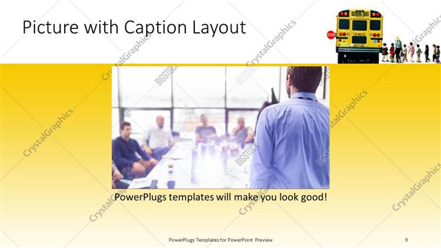 Picture with Caption presentation slide layout
