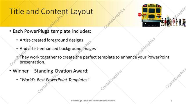 Title and Content presentation slide layout