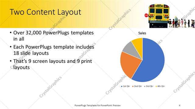 Two Content presentation slide layout