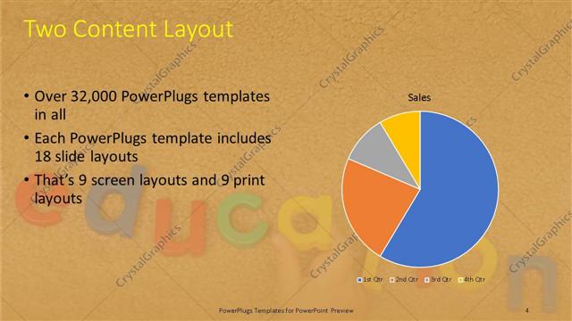 Two Content presentation slide layout