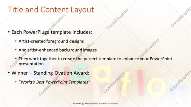 Title and Content presentation slide layout