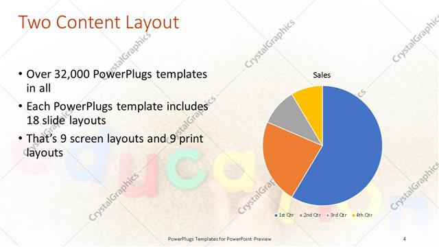 Two Content presentation slide layout