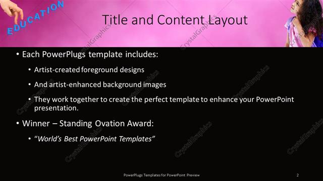 Title and Content presentation slide layout