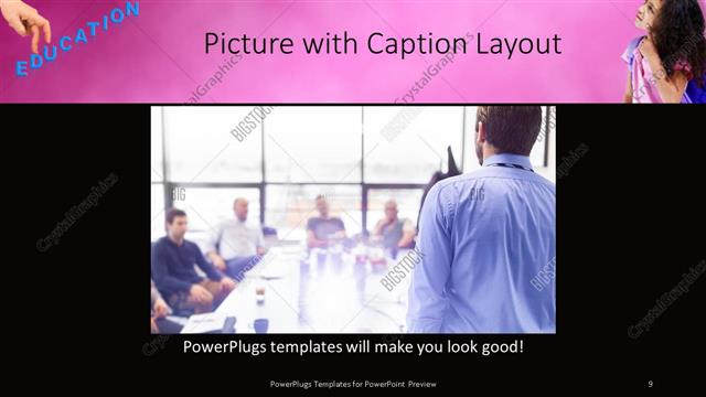 Picture with Caption presentation slide layout