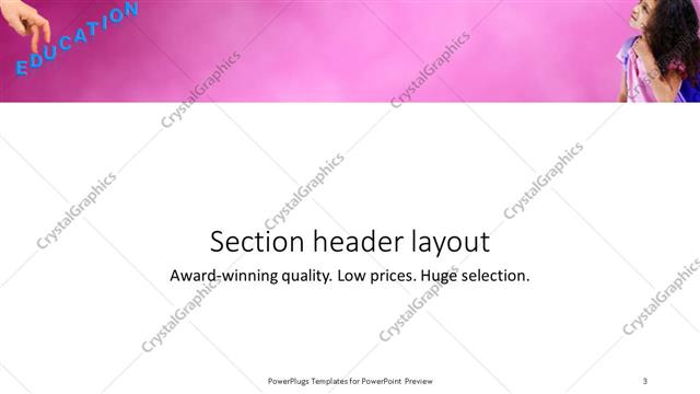 Section Header presentation slide layout