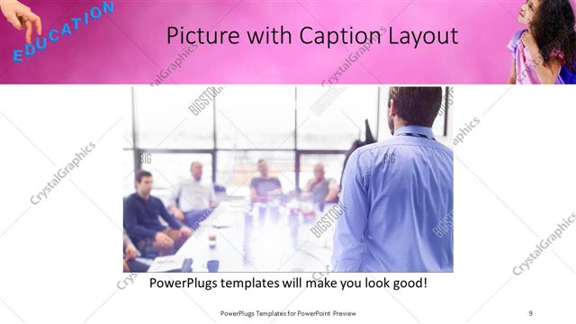 Picture with Caption presentation slide layout