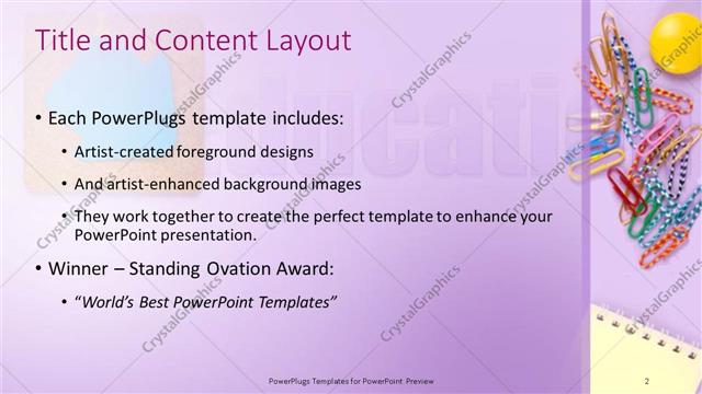 Title and Content presentation slide layout