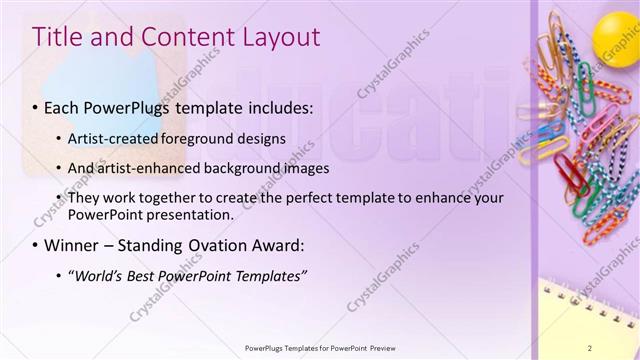 Title and Content presentation slide layout